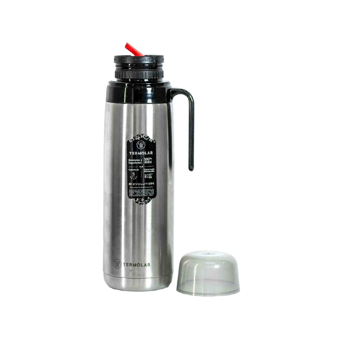 Termolar Click Mate Thermos 1 L - Lead Model with Handle & Pour