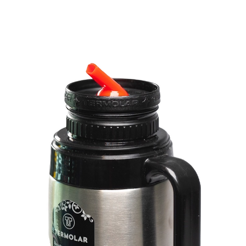 Termolar Mate Thermos 1L - Lead Model with Handle & Pour Spout